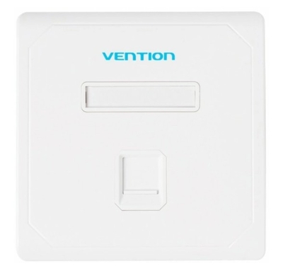 Vention Панель лицевая Vention настенная (тип 86) под модуль keystone 1 порт белая IFDW0 