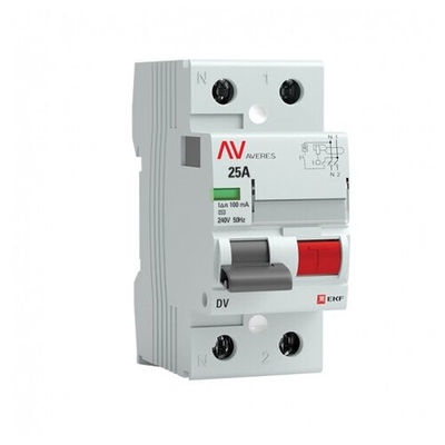 Ekf УЗО EKF Averes DV 2P 25 А 100 мА AC 