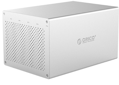 Orico Внешний корпус Orico 5*3.5" HDD/SSD, USB Type-C, серебристый WS500C3 ORICO-WS500C3-SV