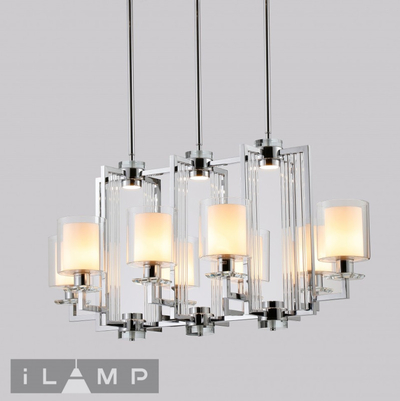 iLamp Подвесная люстра iLamp RM6201-8P CR+CL 