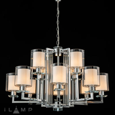 iLamp Подвесная люстра iLamp RM6201-8+4 CR+CL 