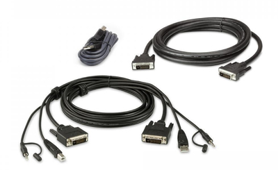 Aten Комплект Aten 2L-7D02UDX2 кабелей USB, DVI-D Dual Link, Dual Display для защищенного KVM-переключателя (1.8м) 2L-7D02UDX3 2L-7D02UDX2