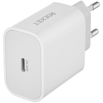 Rocket Зарядное устройство ROCKET Space Combo 20W, USB-C + кабель в комплекте 