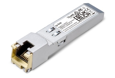 TP-LINK Трансивер TP-LINK 1000BASE-T RJ45, медный трансивер 1000 Мбит/с RJ45, Plug and Play подключение к SFP-слоту, дальность до 100 м (по кабелю SM331T