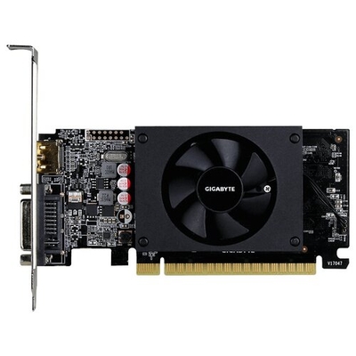 Gigabyte Видеокарта Gigabyte PCI-E NV GT710 2048Mb 64b GDDR5 954/5010 DVIx1/HDMIx1/HDCP Ret low GV-N710D5-2GL 