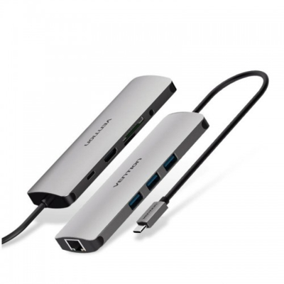 Vention Разветвитель Vention мультифункциональный, USB Type C 9 в 1 TQMHB 