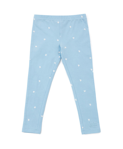 Button Blue Леггинсы с принтом голубые для девочки Button Blue (116) 124BBGMB13021827 
