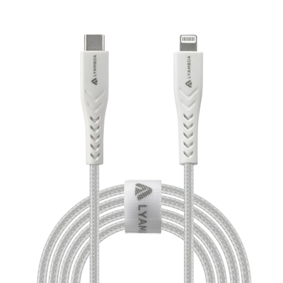 LYAMBDA Кабель интерфейсный Lyambda Type-C(m)/Lightning(m), 3A, 1м, белый LCL10-WH 