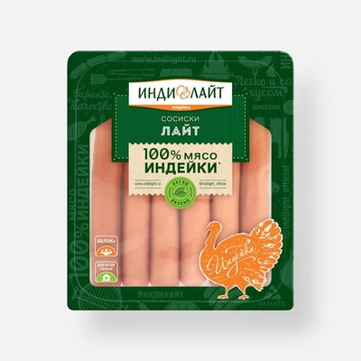 Индилайт Сосиски ИндиЛайт Лайт, 240 г 