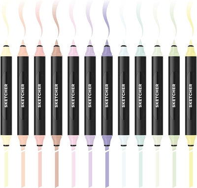 Molotow Маркер для скетчинга Molotow "Sketcher" V210 c кистью и скошенным пером violet light 750042