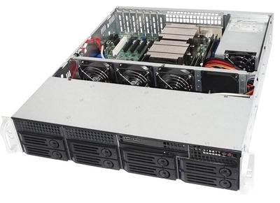 Ablecom Корпус серверный 2U Ablecom A0-CSR2615XX00T1 (ATX, 8*3.5” SAS/SATA HS, 2*3.5” SAS/SATA, 7*LP/FL expansion slot, COM, 2*USB 2.0, 800W) CS-R26-15P A0-CSR2615XX00T1