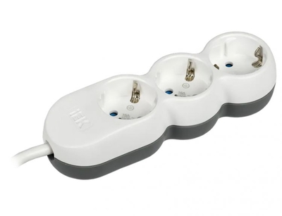 Iek Удлинитель IEK 3х5м с заземл. 16А IP20 Uno У03В 2P+PE 250В 3х1.5 WYP53-16-03-05-ZK 