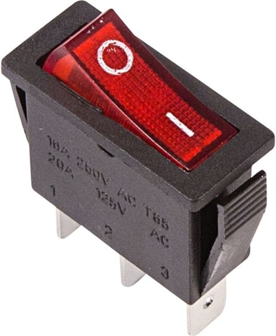 Rexant Выключатель Rexant клавишный 250V 15А (3с) ON-OFF красный с подсветкой (RWB-404, SC-791, IRS-101-1C) 36-2210 