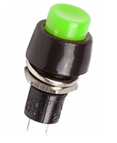 Rexant Выключатель Rexant кнопка 250V 2А (2с) ON-OFF зеленая Micro (PBS-20А) 36-3073 