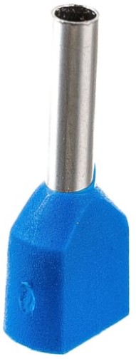 Rexant Наконечник Rexant штыревой втулочный изолированный F-8 мм 2х0.75 мм2 (НШВи(2) 0.75-8/НГи2 0,75-8) синий 08-2802 