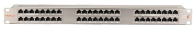 NIKOMAX Патч-панель NIKOMAX 19", 1U, Cat 6, 48 портов RJ45 (8p8c), экранированная, Dual IDC (110/KRONE) NMC-RP48SE2-HR-1U-MT 