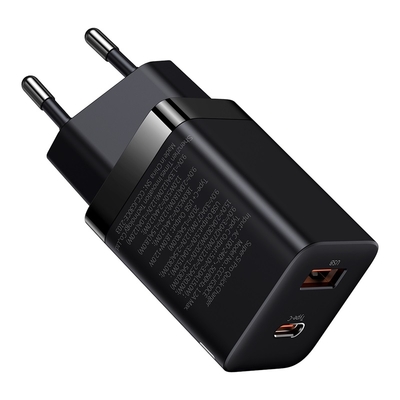 Baseus Зарядное устройство сетевое Baseus Super Si Pro Quick Charger USB-C, USB-A 30W Black CCSUPP-E01 