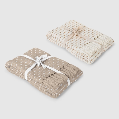 Homelines textiles Плед хлопковый Homelines textiles point 180x200 см beige 
