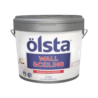 Olsta Краска для стен и потолков Olsta База C 9,0 л (только под колеровку) Wall&ceiling 