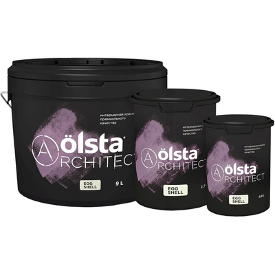 Olsta architect Краска интерьерная Olsta architect Полуматовая Под колеровку база С 0,9 л 