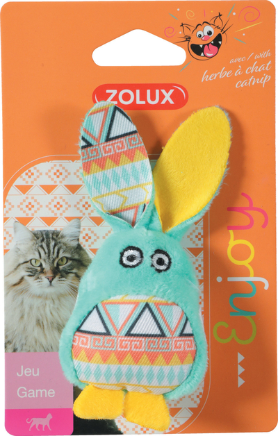ZOLUX Zolux игрушка для кошек с кошачьей мятой кролик из капусты (Бирюзовый) 