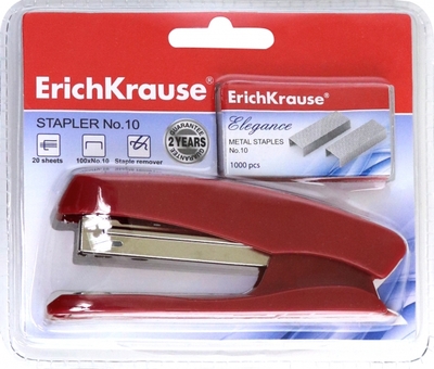 Erich Krause Степлер №10 в комплекте со скобами Elegance Classic, в ассортименте Erich Krause 