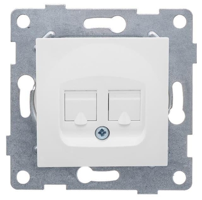 Gusi Electric Розетка СП компьютер UGRA 2хRJ45 белый Gusi Electric С11К2-001 