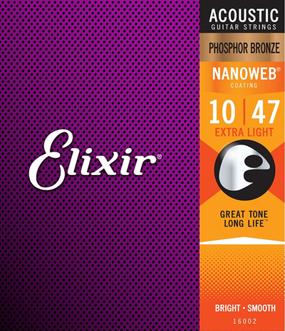 ELIXIR Струны Elixir 16002 NanoWeb Extra Light 10-47 