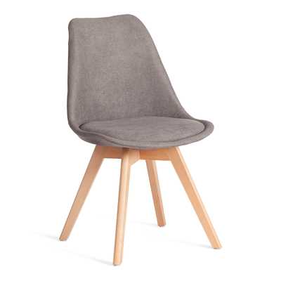 TC Комплект стульев 4 шт. TetChair TULIP SOFT, дерево, пластик, ткань, серый 