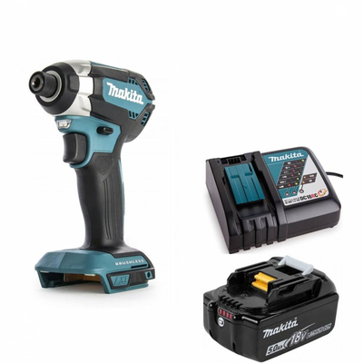 Makita Аккумуляторный ударный шуруповерт Makita LXT, 18 В, 170 Нм, 3400 об/мин, 1/4", DTD153RT 