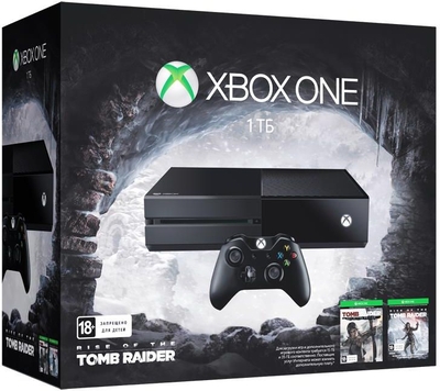 Microsoft Игровая консоль Microsoft Xbox One 1Tb + Tomb Raider: Definitive Edition + Rise of the Tomb Raider KF7-00032