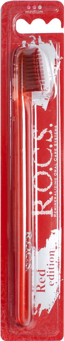 R.O.C.S. Зубная щетка R.O.C.S. Red Edition Classic средняя 