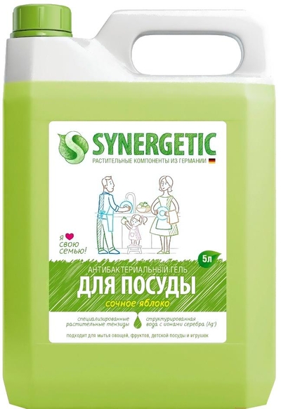 Synergetic Средство для мытья посуды Synergetic Биоразлагаемое. Яблоко (5л) 