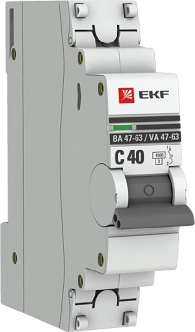 Ekf Выключатель автоматический EKF ВА 47-63 1P 40А (С) 4.5kA PROxima 