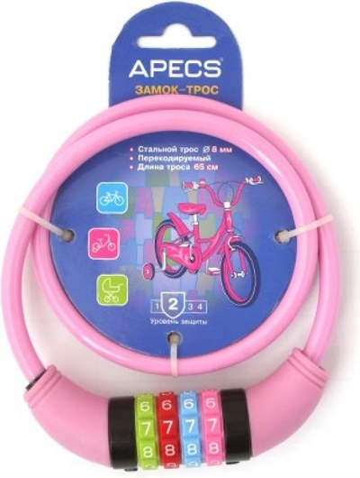 APECS Велозамок Apecs PD-82-65CM-CODE 
