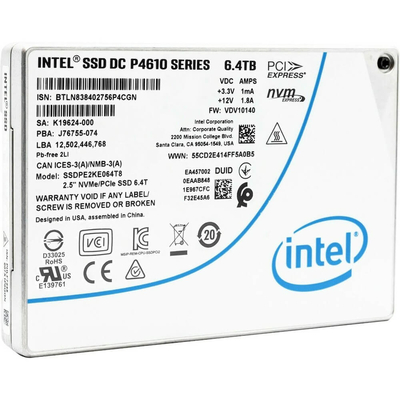 Intel SSD диск Intel DC P4610 1.6TB (SSDPE2KE016T801) 