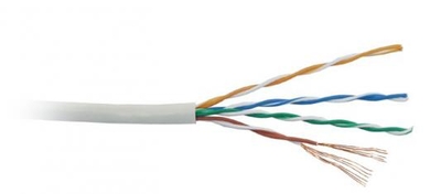 LANMASTER Кабель информ. Lanmaster (LAN-5EUTP-PT-GY) кат.5е U/UTP 4X2X24AWG PVC внутр. 305м сер. 