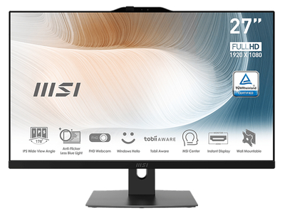 MSI Моноблок AIO MSI Modern AM272P 1M-687XRU 9S6-AF8231-687 (27", Core 7 150U, 32Gb/ SSD 1024Gb, Graphics) Черный 9S6-AF8231-687
