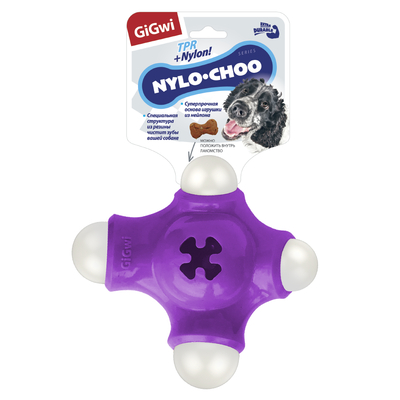 GiGwi GiGwi Nylo-choo игрушка для собак кость квадробон (15 см.) 