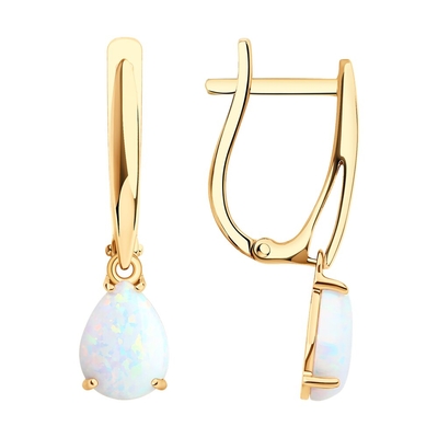 Sokolov Серьги SOKOLOV из золота с опалом 729042