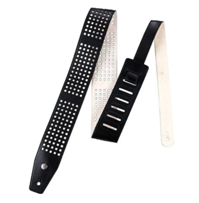Dunlop Гитарные ремни Dunlop BMF07BK BMF 2.5" Leather Square Perforated 