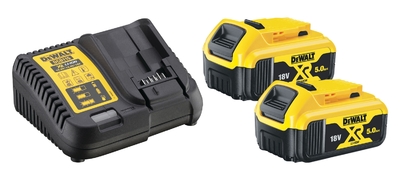 DeWalt Набор DEWALT: 2 АКБ DCB184, Li-Ion, 18 В, 5 Ач и зарядное устройство DCB115, 10.8-18 В, 4 A, (DCB115P2) DCB115P2-QW 