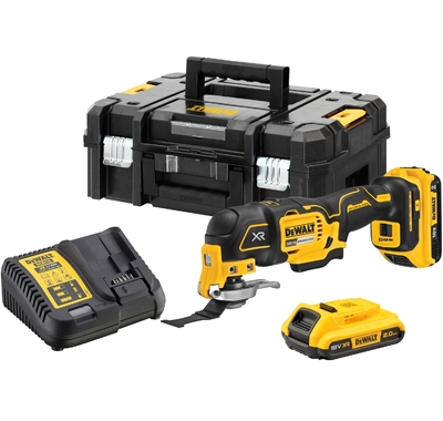 DeWalt Аккумуляторный бесщеточный многофункциональный инструмент DEWALT, 18 В, 20000 кол/мин, с 2 АКБ 2 Ач и ЗУ, в кейсе TSTAK, DCS356D2 DCS356D2-XJ 