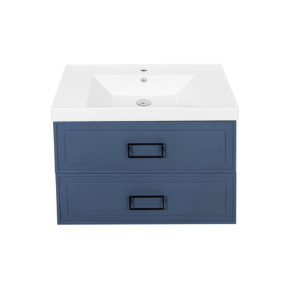 La Fenice Тумба с раковиной La Fenice Cubo Twin 80 подвесная, 2 ящика, синяя Cubo TWIN FNC-01-CUB-BG-80-2 