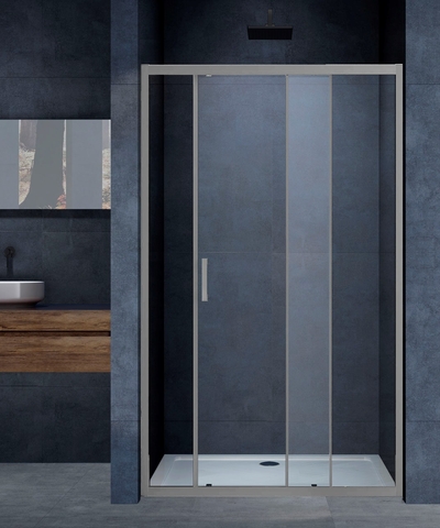 Vincea Душевая дверь Vincea Alpha 110x190 VDS-3AL110CLGM стекло прозрачное, профиль вороненая сталь VDS-3AL110CLGM