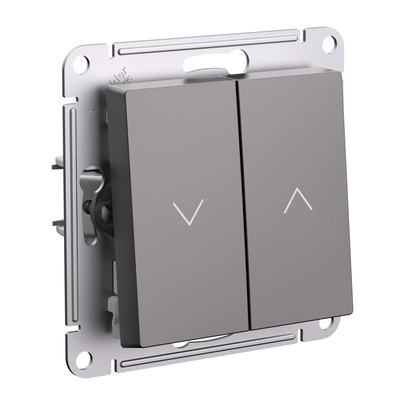 Systeme Electric Выключатель для жалюзи 2-клавишный Systeme Electric (Schneider Electric) Atlas Design 10А, мокко ATN000619 