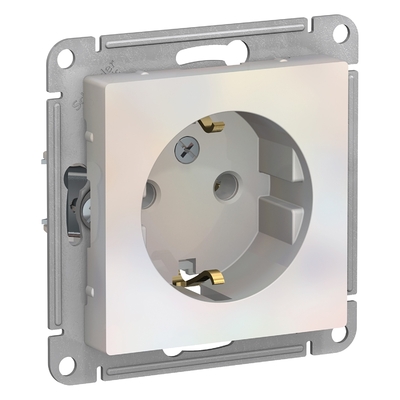 Systeme Electric Розетка с заземлением Systeme Electric (Schneider Electric) AtlasDesign 16А, жемчуг , 7 шт. ATN000443/7 