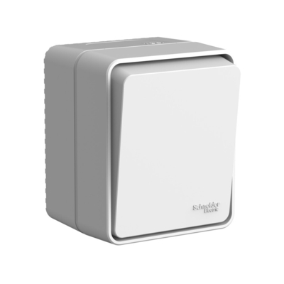 Systeme Electric Выключатель 1-клавишный Systeme Electric (Schneider Electric) Atlas Design Profi 10АX, серый ATN543011 
