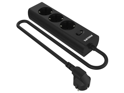 Philips Сетевой фильтр Philips, 3 розетки, 2м, Черный, CHP2135BA/51 CHP2135BA/51