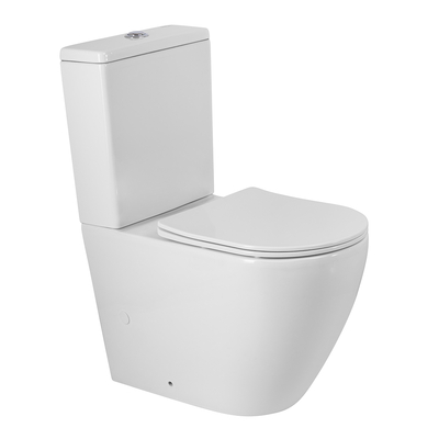 BelBagno Унитаз напольный BelBagno Sfera-r BB2141CPR/SC безободковый, с крышкой микролифт, белый BB2141CPR/SC